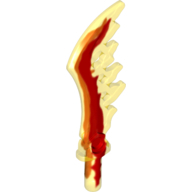 Lego meč Serrated, průhledná žlutá (6143001)